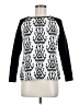J. McLaughlin Houndstooth Black Pullover Sweater Size M - photo 1