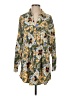 River Island 100% Polyester Print Yellow Long Sleeve Blouse Size S - photo 1
