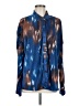 Nasty Gal Inc. 100% Polyester Blue Long Sleeve Blouse Size 8 - photo 1