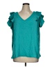 Umgee 100% Polyester Teal Short Sleeve Top Size 1X - photo 1