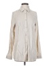Princess Polly 100% Polyester Metallic Ivory Long Sleeve Blouse Size 4 - photo 1