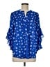 Vince Camuto 100% Polyester Blue 3/4 Sleeve Blouse Size M - photo 1