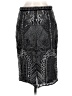 MARCHESA notte 100% Nylon Paisley Silver Formal Skirt Size 8 - photo 2