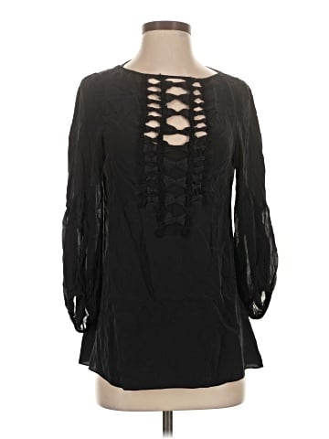 Nanette Lepore Long Sleeve Silk Top (view 1)