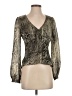 Gentle Fawn Metallic Gold Long Sleeve Blouse Size XS - photo 1