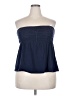 Torrid 100% Cotton Blue Sleeveless Blouse Size 2X Plus (2) - photo 1