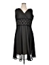 Connected Apparel 100% Polyester Black Cocktail Dress Size 16 - photo 1