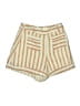 Sancia 100% Rayon Stripes Ivory Shorts Size M - photo 1
