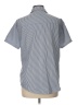 Unbranded Stripes Gray Short Sleeve Blouse Size L - photo 2