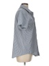 Unbranded Stripes Gray Short Sleeve Blouse Size L - photo 4