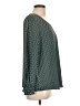 Ann Taylor LOFT 100% Polyester Green Long Sleeve Top Size L - photo 4