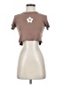 PS/LA 100% Cotton Brown Short Sleeve Turtleneck Size S - photo 1