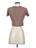 PS/LA 100% Cotton Brown Short Sleeve Turtleneck Size S - photo 2
