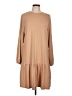 Unbranded Solid Tan Casual Dress Size L - photo 1
