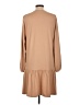 Unbranded Solid Tan Casual Dress Size L - photo 2
