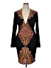 Venus Paisley Black Cocktail Dress Size XL - photo 1