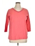 Talbots 100% Cotton Orange 3/4 Sleeve Top Size 1X - photo 1
