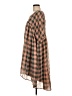 Listicle 100% Polyester Plaid Brown Casual Dress Size L - photo 5