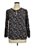 Old Navy 100% Rayon Blue Long Sleeve Blouse Size XL - photo 1