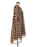 Listicle 100% Polyester Plaid Brown Casual Dress Size L - photo 4