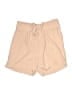 H&M 100% Polyester Solid Tan Shorts Size 8 - photo 1