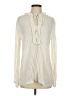 Express Outlet 100% Rayon Ivory Long Sleeve Blouse Size S - photo 1