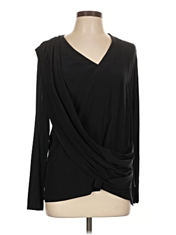 Nicole Miller Artelier Long Sleeve Silk Top (view 1)
