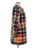 Cynthia Rowley Plaid Orange Coat Size M - photo 4