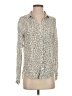 Cloth & Stone 100% Rayon Animal Print Ivory Long Sleeve Blouse Size XS - photo 1