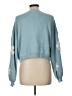 Luna Ivy Floral Blue Pullover Sweater Size L - photo 2