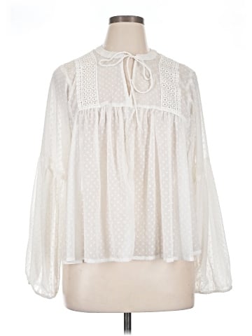 a.n.a. A New Approach Long Sleeve Blouse (view 1)