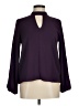 Everly 100% Polyester Purple Long Sleeve Blouse Size M - photo 1