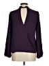 Everly 100% Polyester Purple Long Sleeve Blouse Size M - photo 2