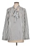 Vince Camuto 100% Polyester Stripes Ivory Long Sleeve Blouse Size L - photo 1