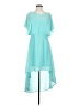 Forever 21 100% Polyester Solid Teal Casual Dress Size S - photo 1