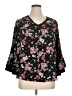 Rafaella Floral Black 3/4 Sleeve Blouse Size 1X - photo 1
