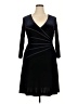 Connected Apparel Blue Black Cocktail Dress Size 16 - photo 1