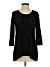 JM Collection Black Long Sleeve Blouse Size S - photo 1