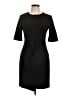 Unbranded Solid Black Casual Dress Size L - photo 1