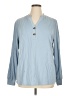 Unbranded Blue Long Sleeve Henley Size XL - photo 1