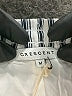 Crescent Stripes Silver Casual Pants Size M - photo 7