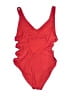 Xhilaration Red One Piece Swimsuit Size L - photo 2
