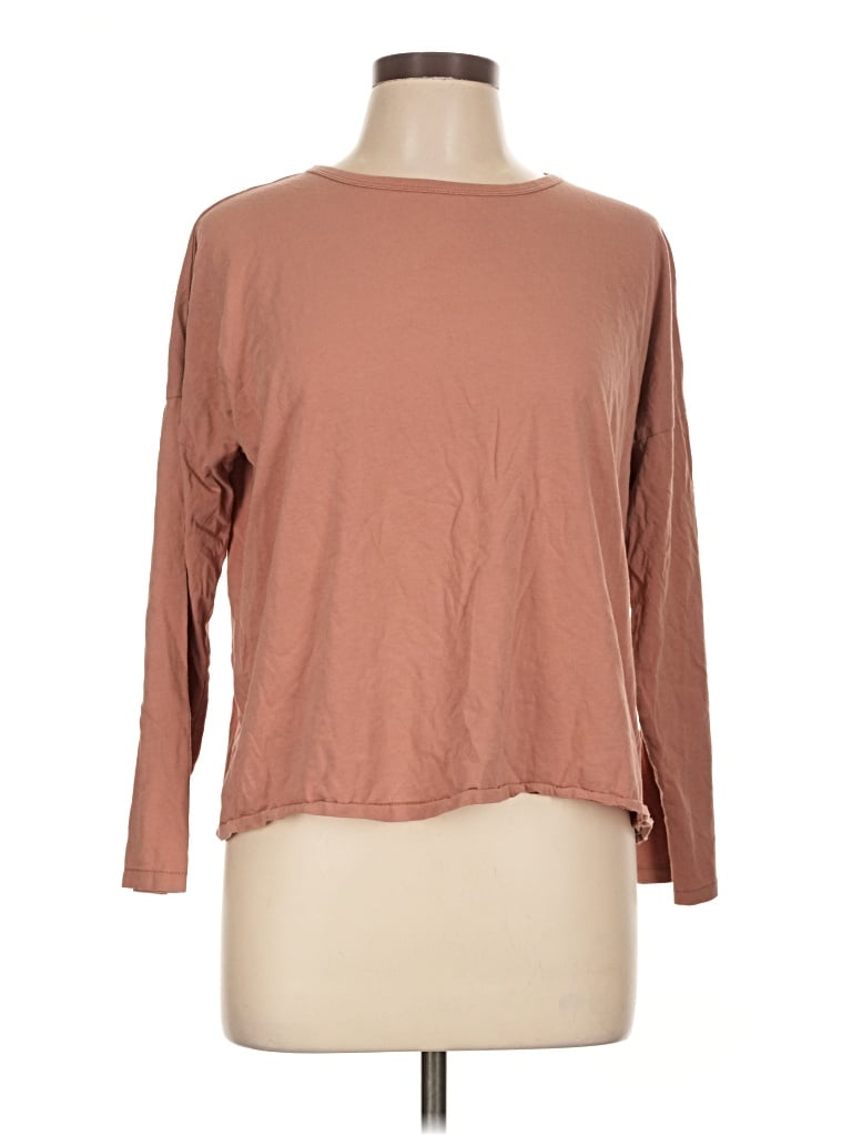 Pre-owned Cotton On 3/4 Sleeve T-shirt In Brown