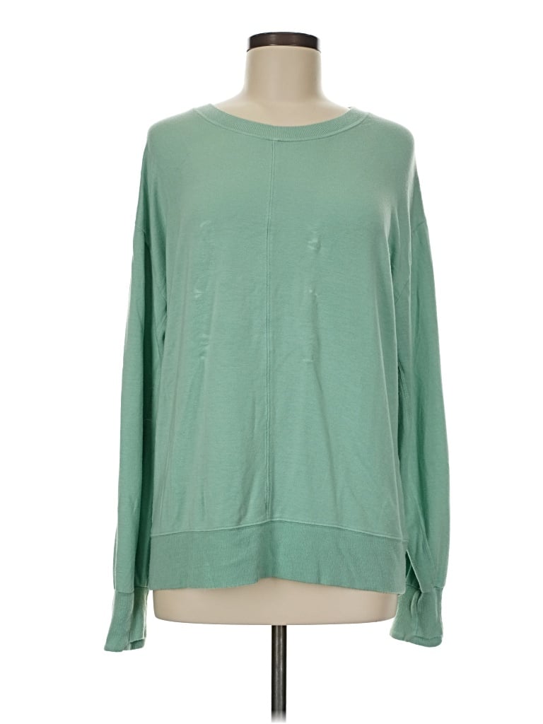 Pre-owned Athleta Long Sleeve T-shirt In Green