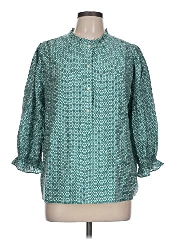 Ann Taylor LOFT Outlet 3/4 Sleeve Button-Down Shirt (view 1)