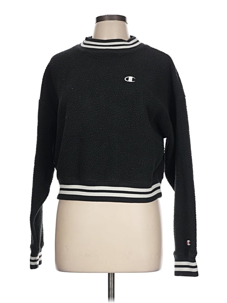 Pre-owned Champion Turtleneck Sweater In Black