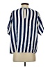 Tucker 100% Silk Stripes Blue Short Sleeve Silk Top Size S - photo 2
