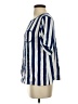 Tucker 100% Silk Stripes Blue Short Sleeve Silk Top Size S - photo 5