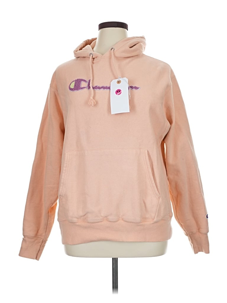 Pre-owned Champion Fleece Jacket In Pink