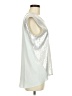 Elie Tahari Metallic Silver Sleeveless Blouse Size M - photo 4